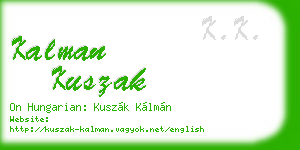 kalman kuszak business card